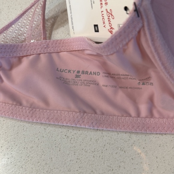 NWT Lucky Brand Women's Pink, Navy and Gray Bra Set 38C - Picture 10 of 12